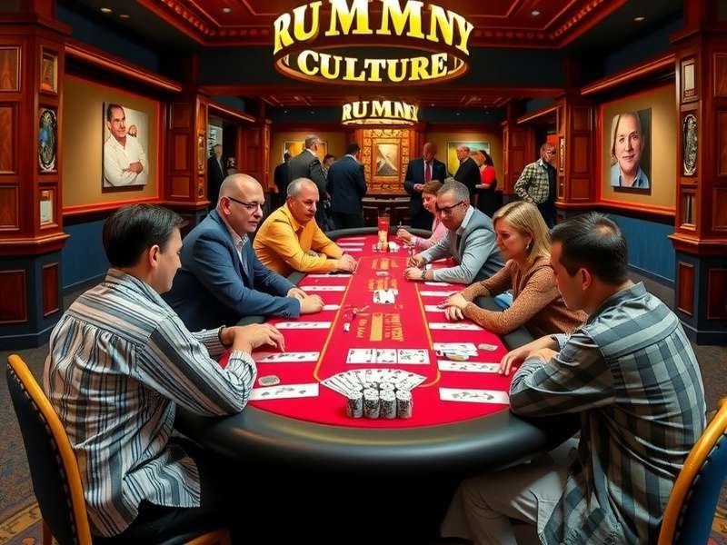Rummy Culture: National Tournaments Large Rummy tournament with players and spectators