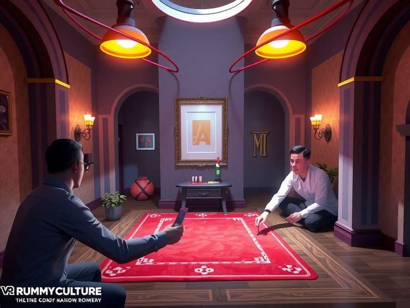 Rummy Culture: Future Innovations Concept art of VR Rummy gameplay
